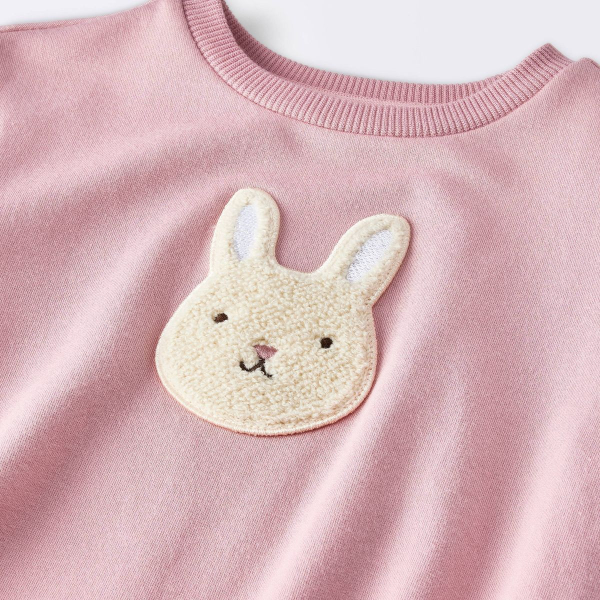Baby Girls' Rose Modal French Terry Bunny Romper - Cloud Island™ Pink | Target