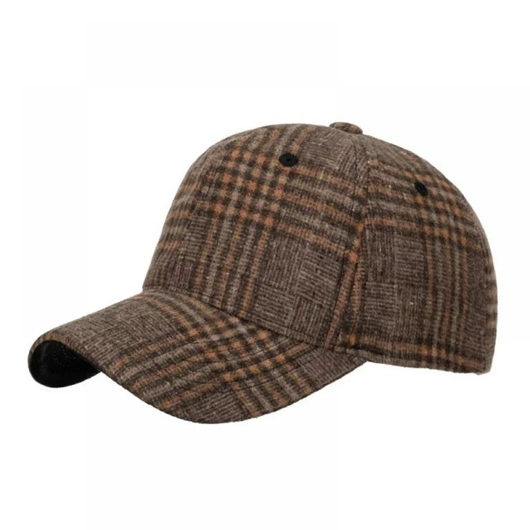 Classic Plaid Print Cotton Baseball Caps Red-Black Checkered Hat Buffalo Plaid Hat for Women Men ... | Walmart (US)