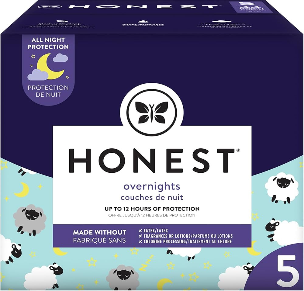 The Honest Company Clean Conscious Overnight Diapers | Plant-Based, Sustainable | Sleepy Sheep | ... | Amazon (US)