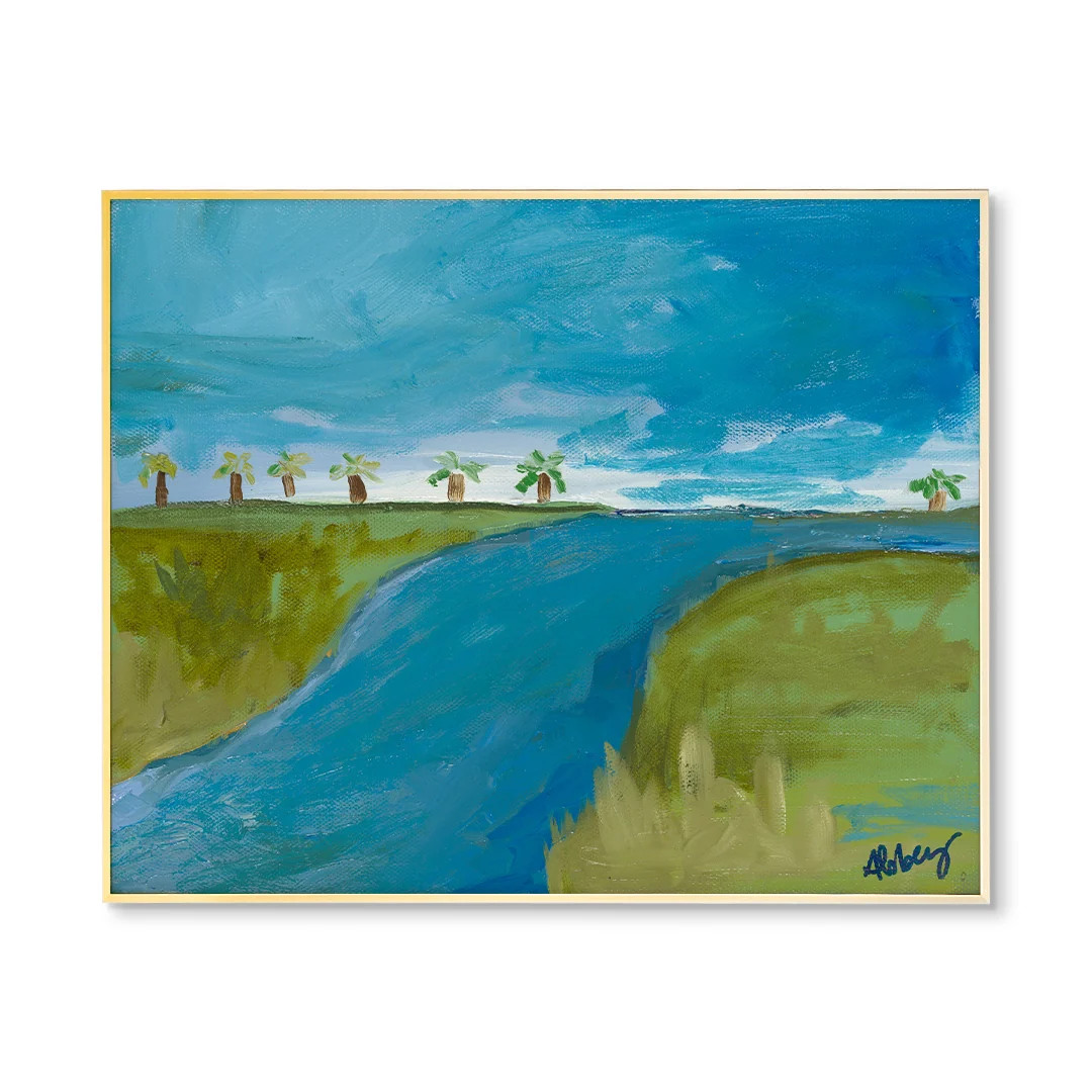 Marsh with a Friend by Abbey Mueller | Coastal Landscape Art | Urban Garden Prints