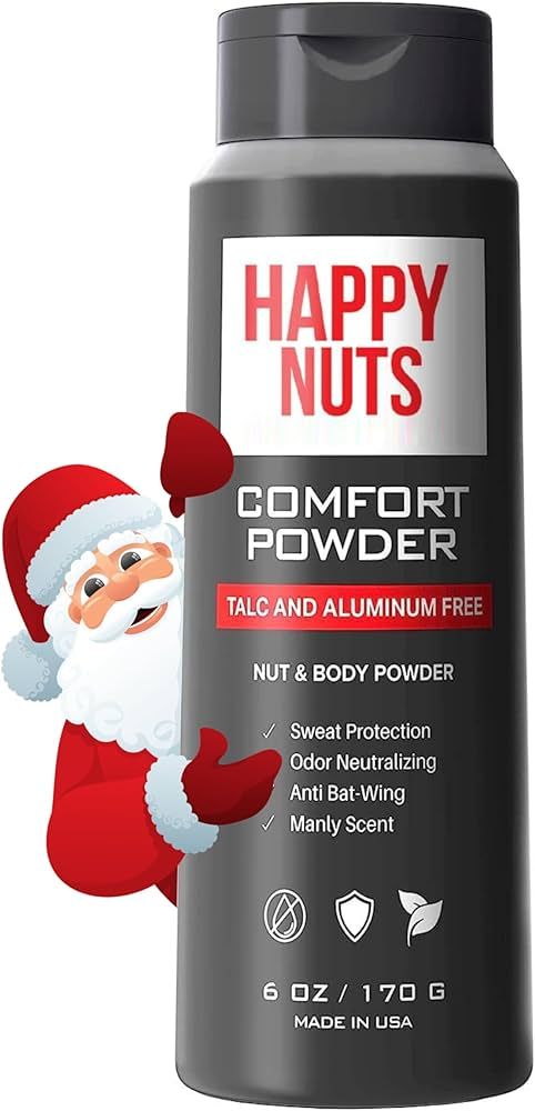Happy Nuts Comfort Powder - Anti-Chafing, Sweat Defense & Odor Control for The Groin, Feet, and B... | Amazon (US)