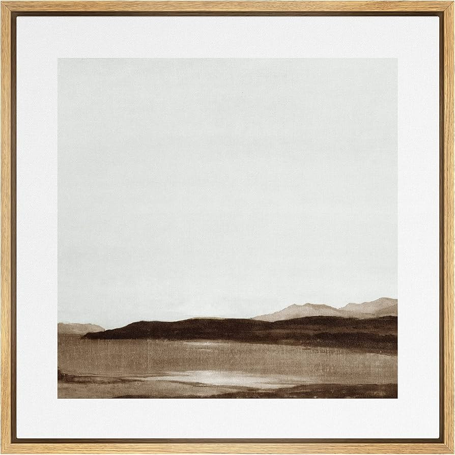 SIGNWIN Framed Canvas Print Wall Art Minimalist Abstract Mountain Landscape View Nature Wildernes... | Amazon (US)