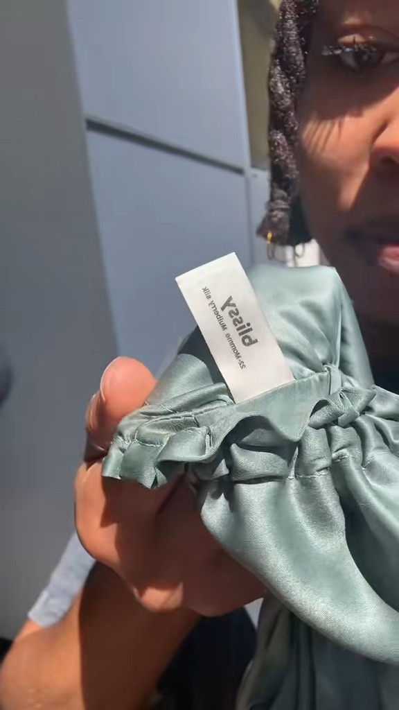 Satin is not always silk but silk is almost always satin #realsilkbonnet #silkbonnet #blissybonnet