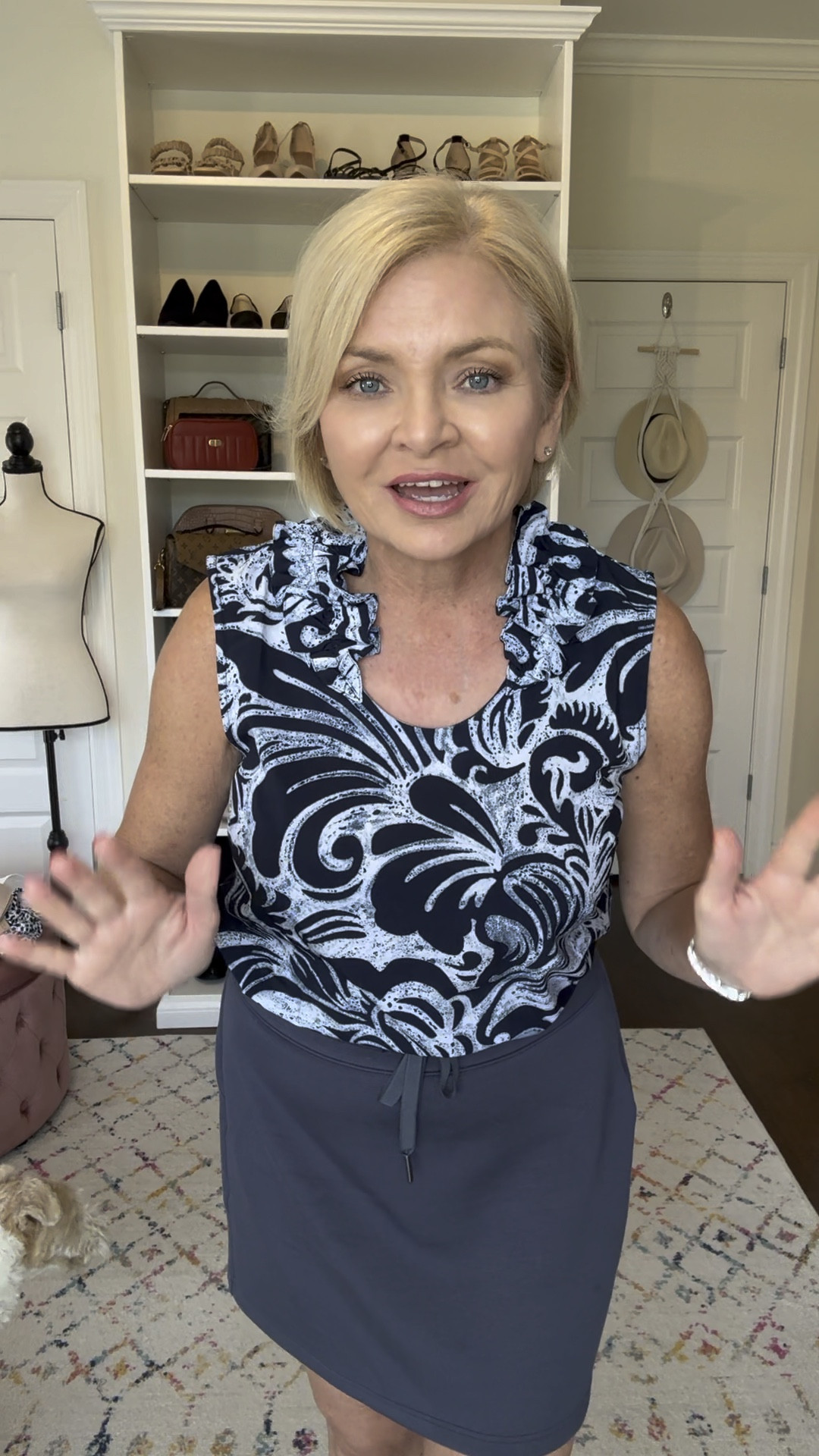 Cool & comfy outfit for a sweltering hot day! This top definitely keeps me cool. I'm wearing it in  Small and the skort in Medium. 

Summer outfit
Skirt outfit
Midlife style
Midlife women
Casual outfit
SPANX 
Chico's

#LTKStyleTip #LTKSeasonal #LTKOver40