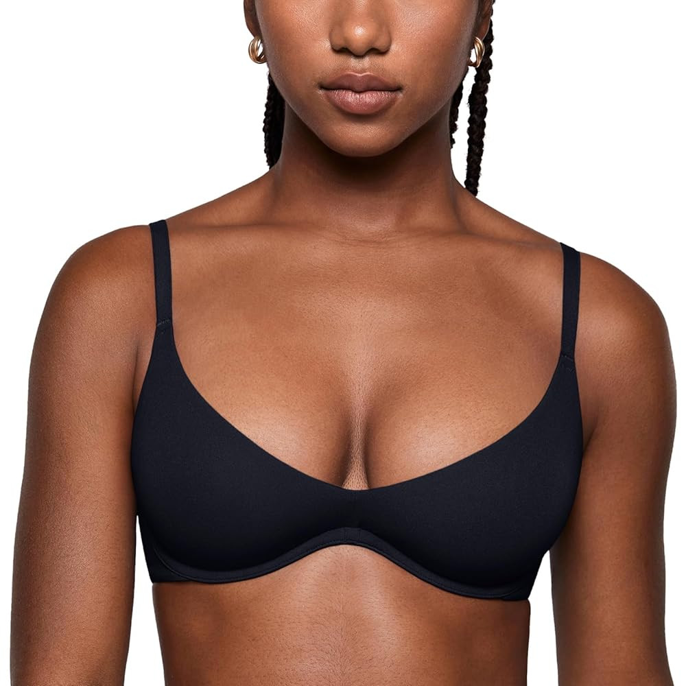 INLYRIC Women's Inbarely Plus Plunge Bra - Unlined Underwire Sexy Demi Balconette Bras | Amazon (US)