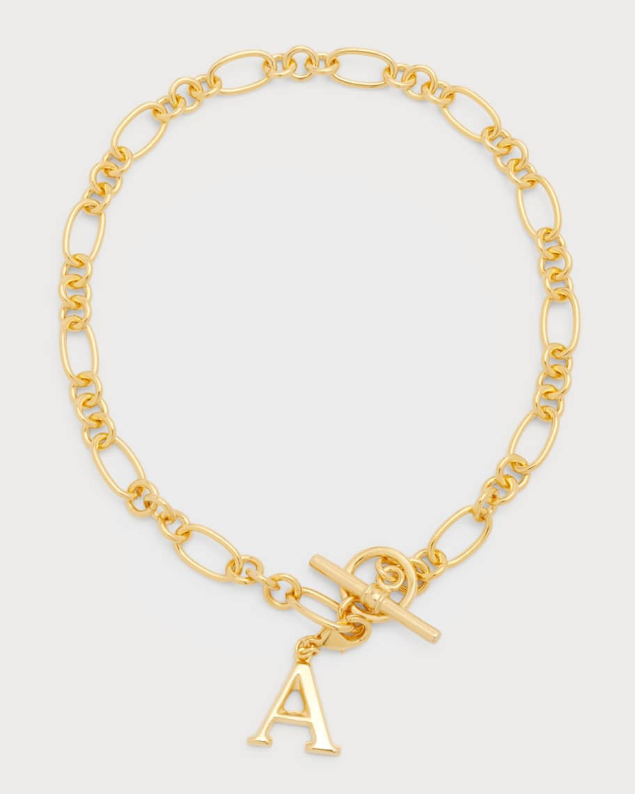 Ben-Amun Link Brass Chain Necklace with Initial Charm | Neiman Marcus