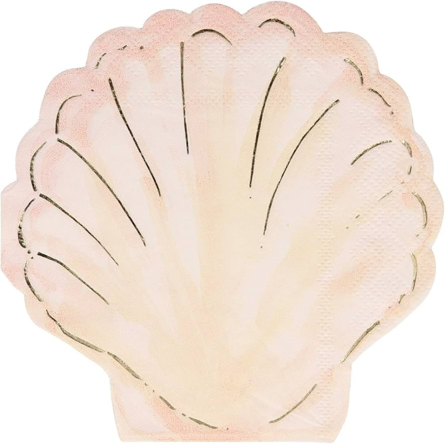 Meri Meri Watercolor Clam Shell Napkins (Pack of 16) | Amazon (US)