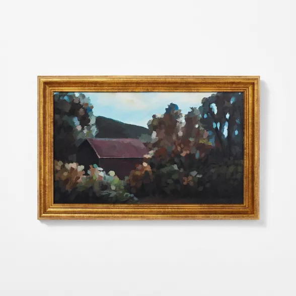 17" x 11" Hidden Framed Wall Canvas Brown - Threshold™ designed with Studio McGee | Target