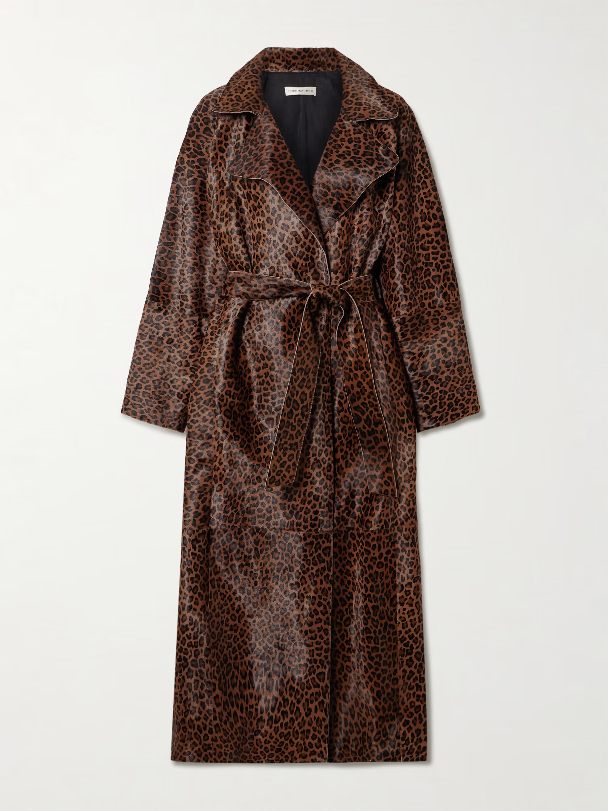 Althea belted leopard-print cow hair coat | NET-A-PORTER (US)