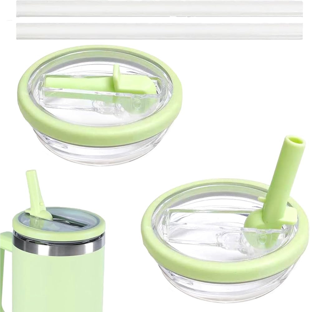 40 OZ Tumbler Flip Straw Lid Replacement Fit for Stanley Quencher Tumbler, 2 PCS Spill Proof and ... | Amazon (US)