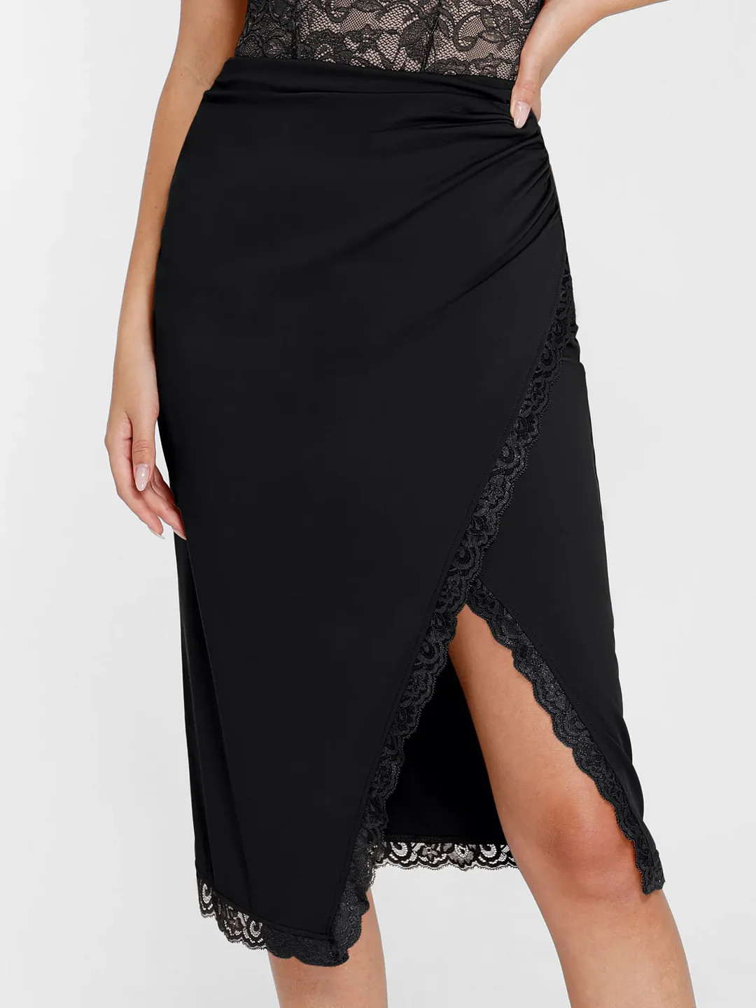 Shapewear Sculpting Lace Bodysuit or Slimming Midi Skirt | Popilush
