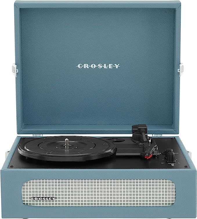 Crosley CR8017B-BR Voyager Vintage Portable Turntable with Bluetooth in/Out and Built-in Speakers... | Amazon (US)