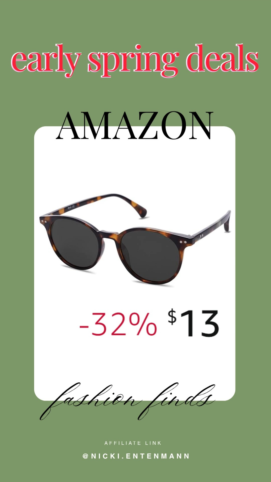 Classic style meets modern clarity with these small round polarized sunglasses. Lightweight frames and timeless design keep every look sharp while protecting your eyes in effortless fashion 😎🕶️🌞

#polarizedsunglasses #roundsunglasses #womensaccessories #mensaccessories #eyewearstyle #fashionfinds #summerstyle #streetwear #sunglassestrend #classiclook 

 #LTKootd #LTKSaleAlert #LTKBeauty