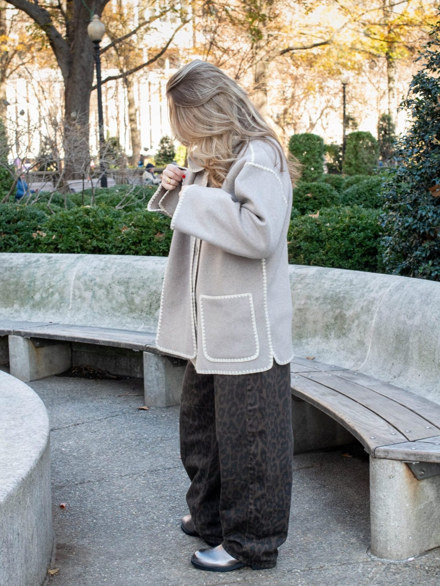 Still loving the look of the scarf coat? This 100% wool style from Quince is oh so soft and comfy. The double-faced fabric offers a substantial feel without being heavy, making it a great option for everyday wear, almost like a sweater-coat.
