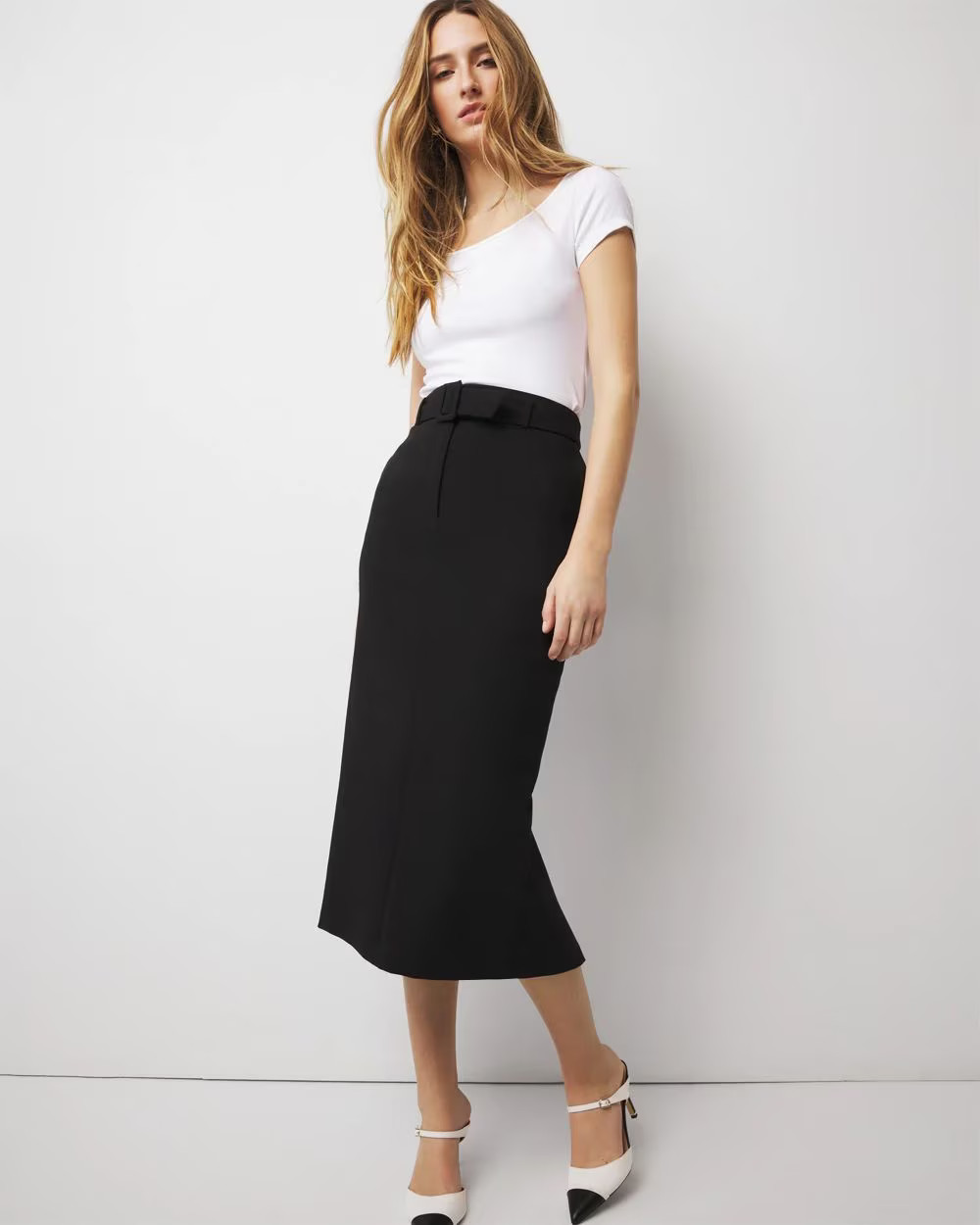 Belted Trouser Skirt | White House Black Market