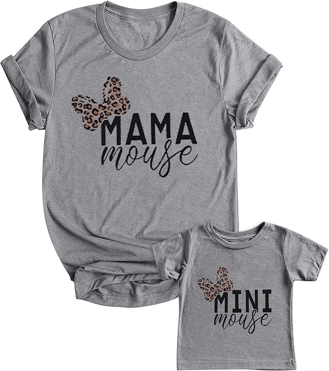 Mommy and Me Matching Shirt Outfit Mama Mini Leopard Love Heart Tshirt Mom Daughter Family Matchi... | Amazon (US)