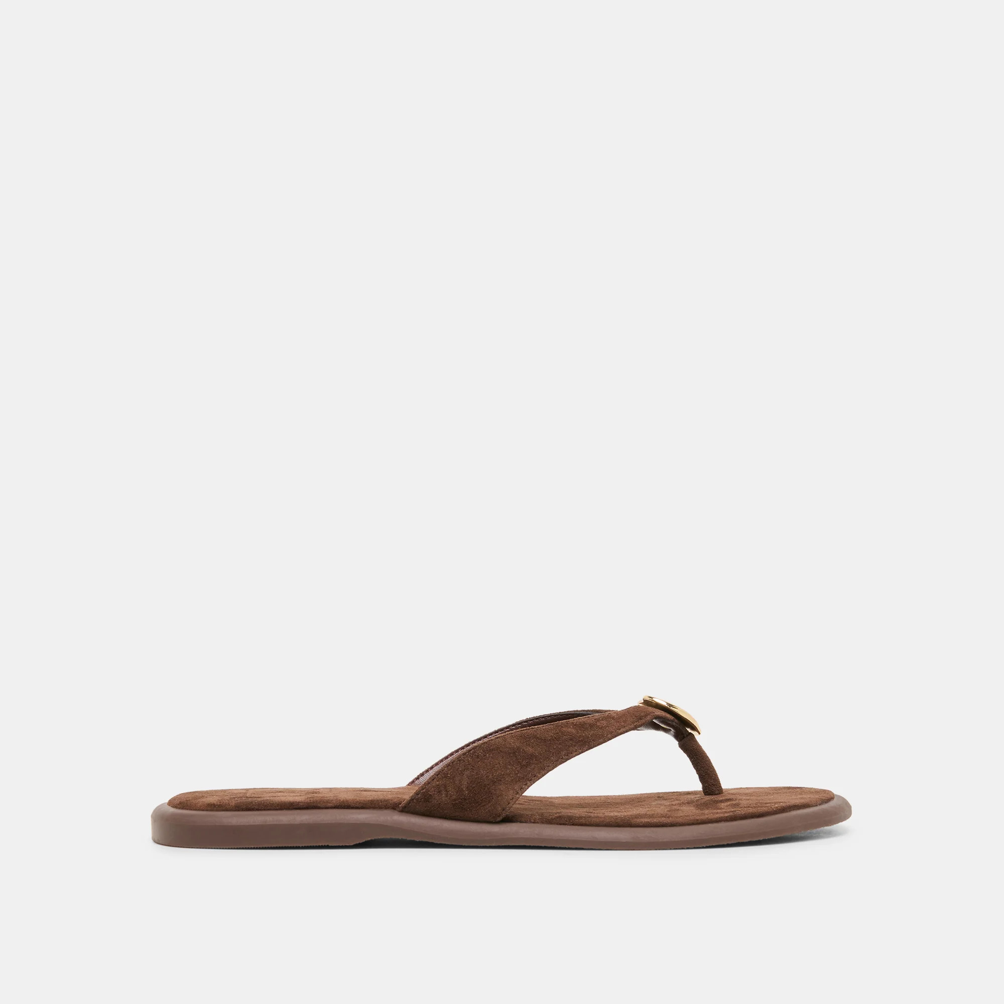Jaina Sandals Dk Brown Suede | DolceVita.com