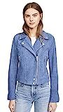 [BLANKNYC] womens Real Suede Moto Jacket, Blue, Medium US | Amazon (US)