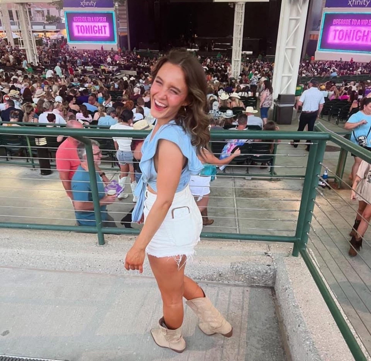 Country concerts & cute outfits >>>
Fun fact: I actually wore this top backwards here, but it looks cute either way 😉 I’m also absolutely obsessed with these shorts! Perfect summer staple for sure! And THESE BOOTS are under $100 and soooo comfy! 


#LTKStyleTip #LTKFindsUnder100 #LTKPetite