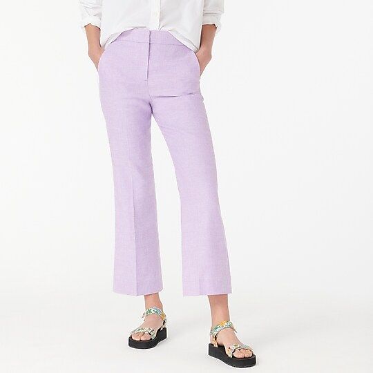 Hayden kickout crop pant in stretch linen | J.Crew US