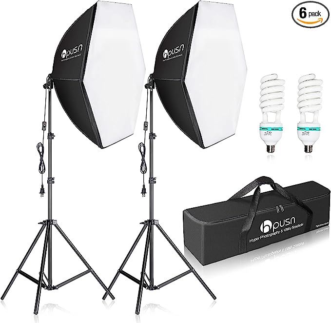 HPUSN Softbox Photography Lighting Kit 30"X30" Professional Continuous Lighting System Photo Stud... | Amazon (US)