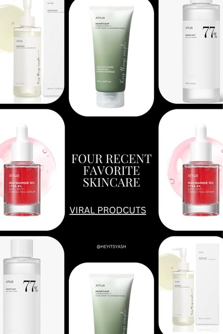 Four recent favorite skincare products. #skincare #doublecleaning #beauty 

#LTKfindsunder50 #LTKbeauty
