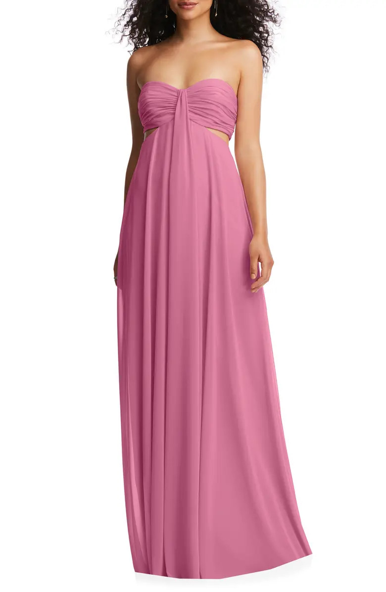 Strapless Empire Waist Chiffon Gown | Nordstrom