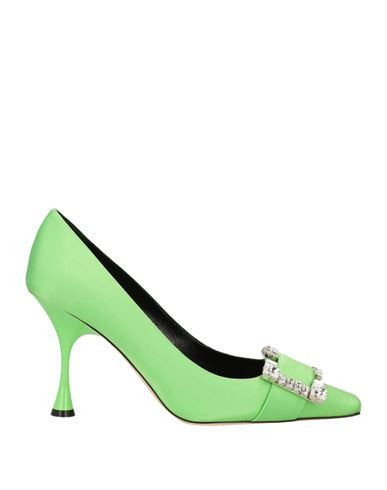 Sergio Rossi Woman Pumps Lime green Size 7.5 Textile fibers | YOOX (US)