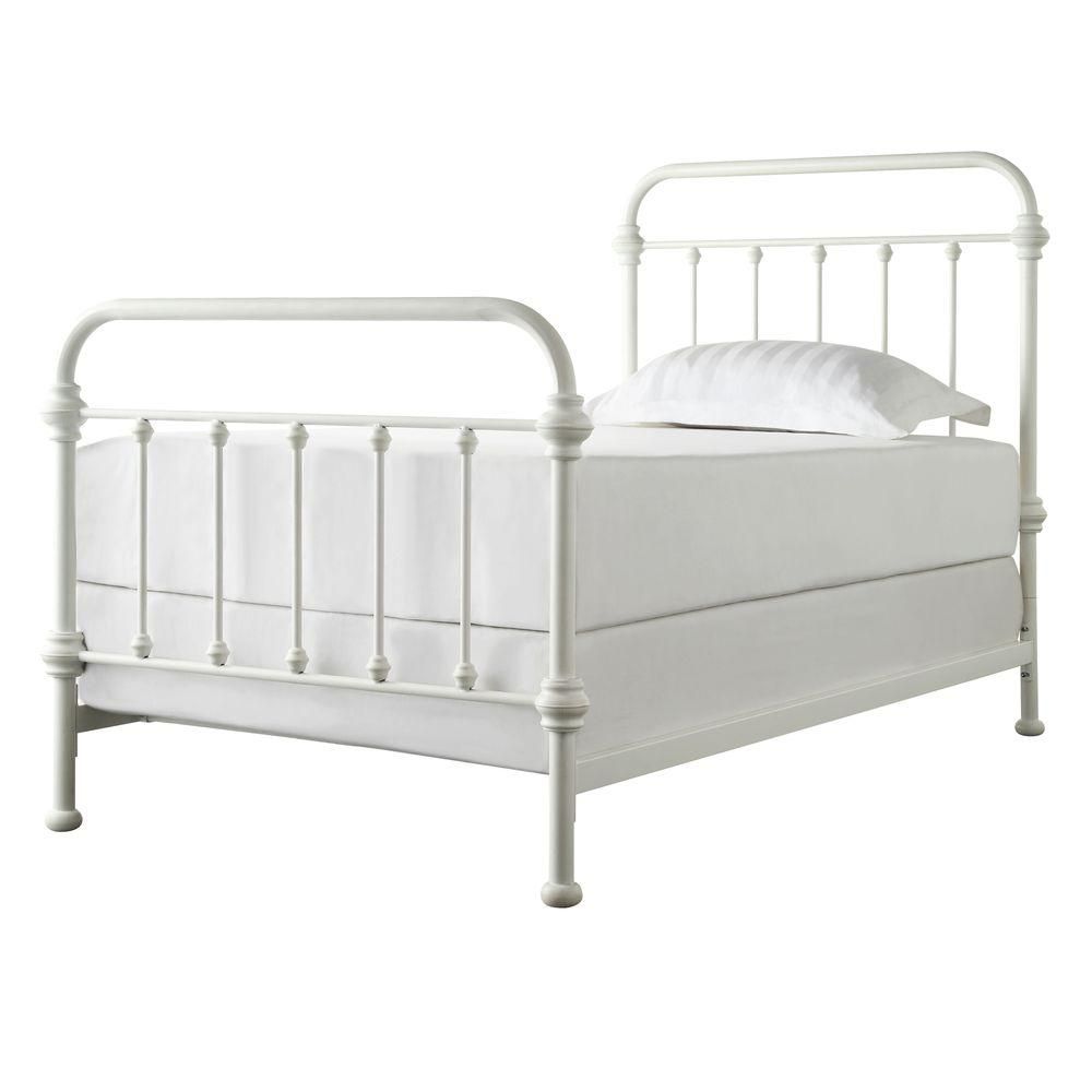 HomeSullivan Calabria White Twin Bed Frame | The Home Depot