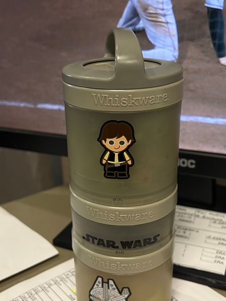 Used my Whiskware snack container at work yesterday! Super helpful to make sure I have healthy snacks on the go! There’s three compartments, two large and one small and they have so many different characters to choose from! Mine is Han Solo and the millennium falcon! 

Ig: @jkyinthesky @jillianybarra

#starwars #starwarsstyle #starwarshome #hansolo #whiskware #amazon #amazonfinds #home #kitchenware #packedlunch #kids #family #familylunch #kitchenorganizing #foodorganization 

#LTKfamily #LTKunder50 #LTKFind