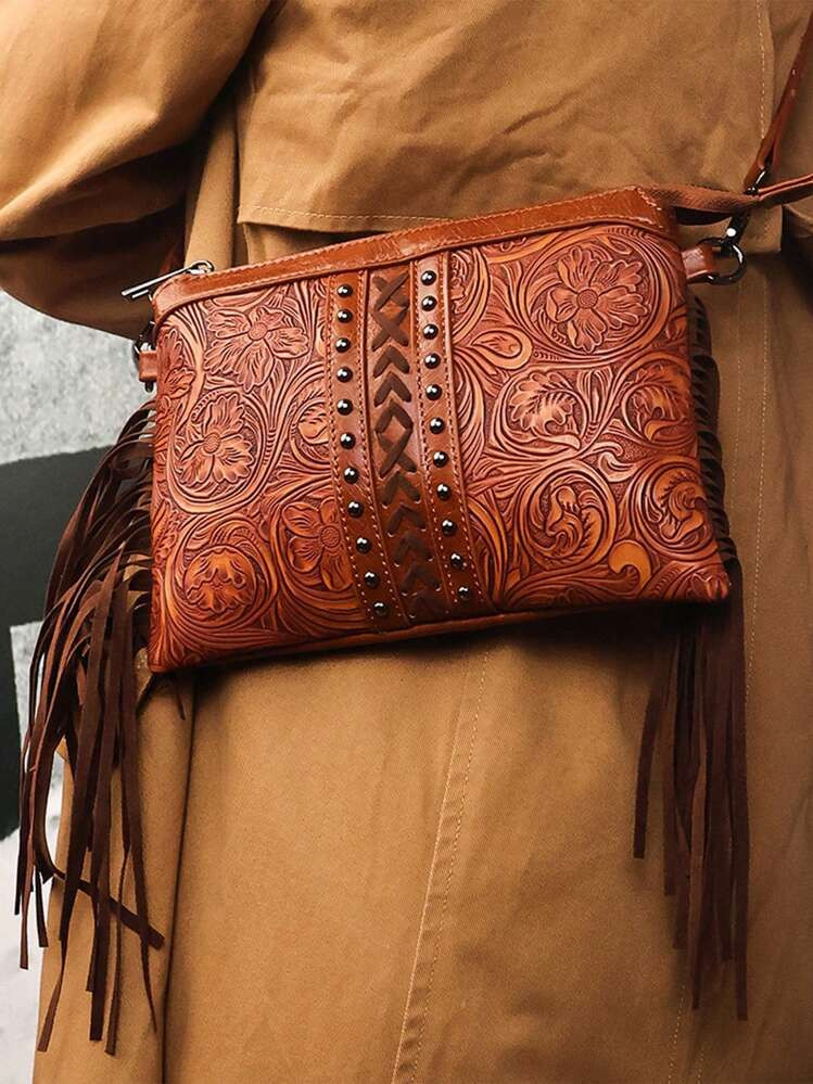 New Fashion Spring And Summer Crossbody Bag Bohemian Retro Retro Printed Shoulder Bag Niche Daily... | SHEIN