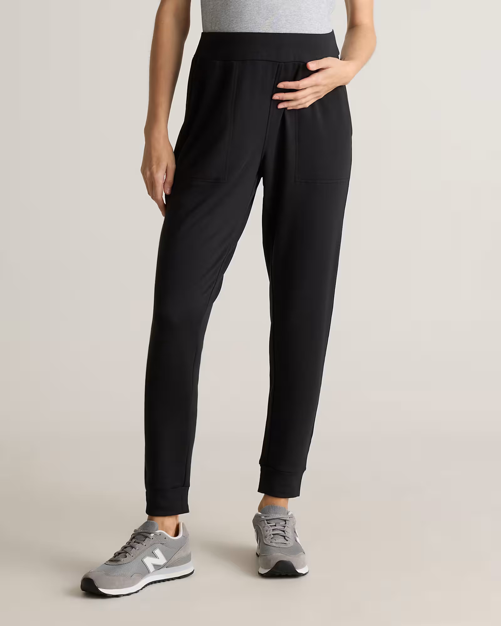 SuperSoft Fleece Maternity Over Belly Joggers | Quince