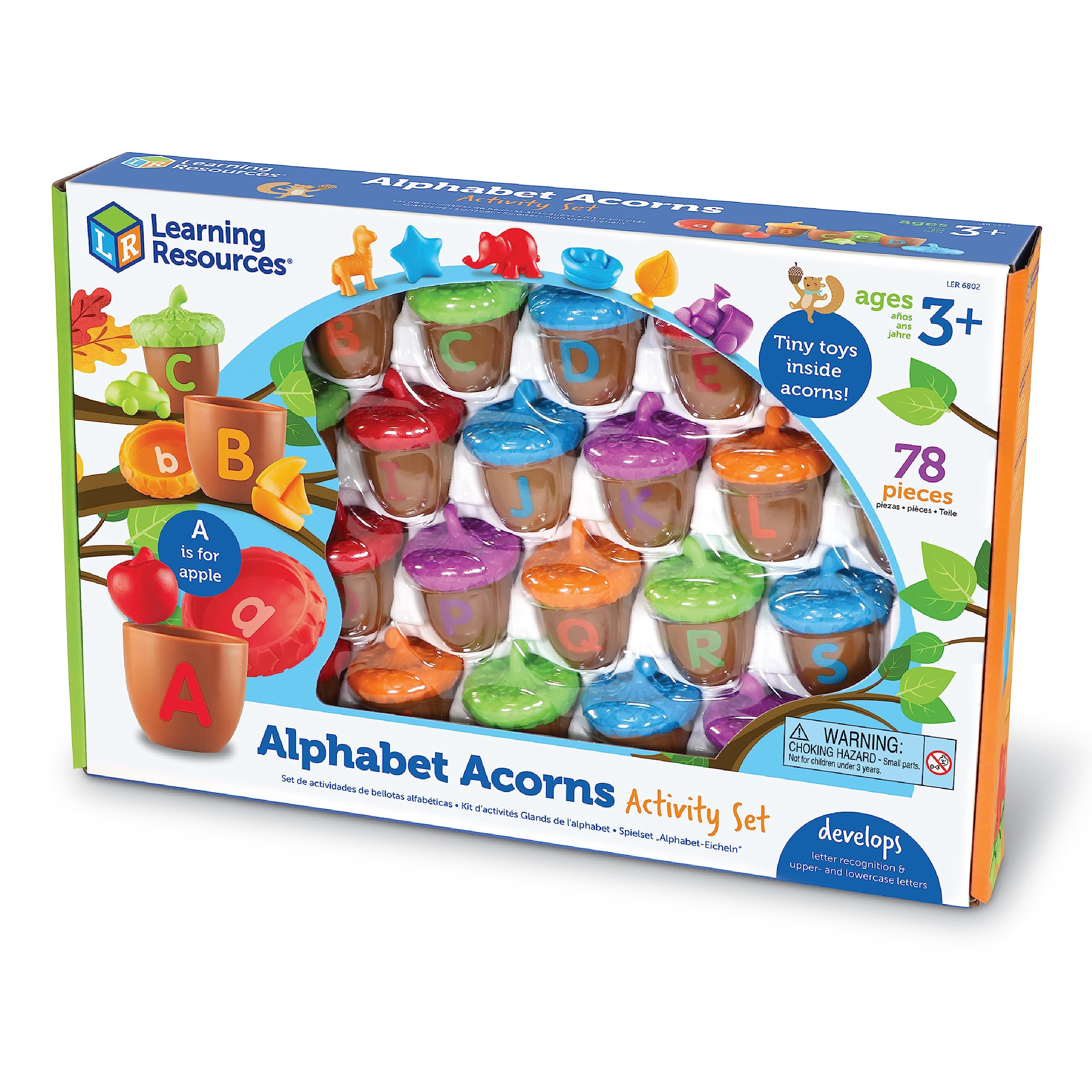 Learning Resources Alphabet Acorns Activity Set - ABC Puzzle, Preschool Learning Activities, Spee... | Amazon (US)