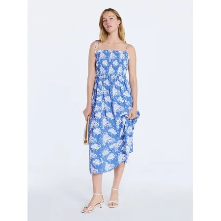 Free Assembly Women s Smocked Peplum Maxi Dress Sizes XS-XXL | Walmart (US)