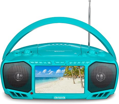Aiwa Portable Boombox, Crystal Clear Sound with 3W x 2 Speakers and Bass Function, Featuring a 7"... | Amazon (US)