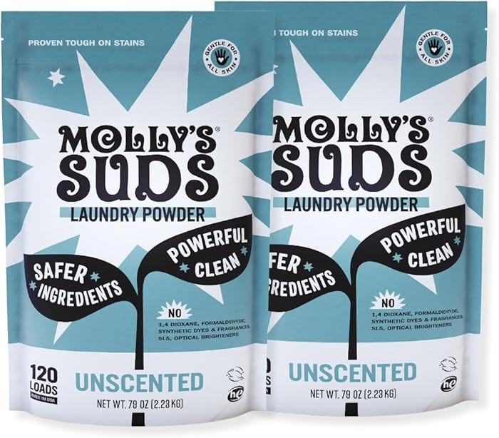Molly's Suds Original Laundry Detergent Powder | Clean Laundry Detergent Powder for Sensitive Ski... | Amazon (US)