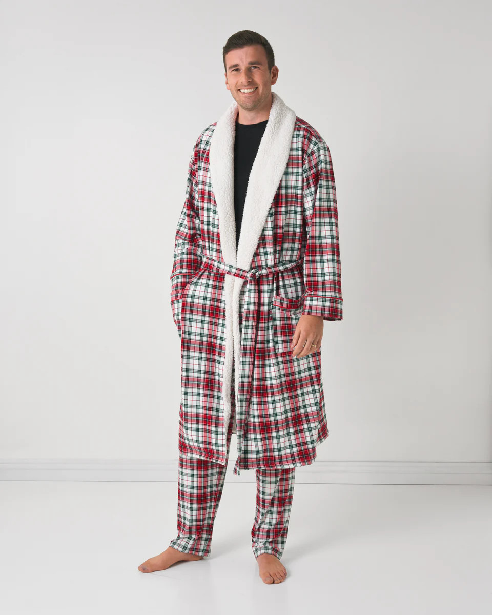 Holly Plaid Cozy Robe | Little Sleepies