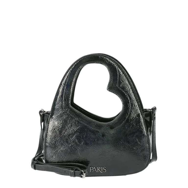 Paris Hilton Women's Heartbreaker Top Handle Bag with Crossbody Strap, Black | Walmart (US)