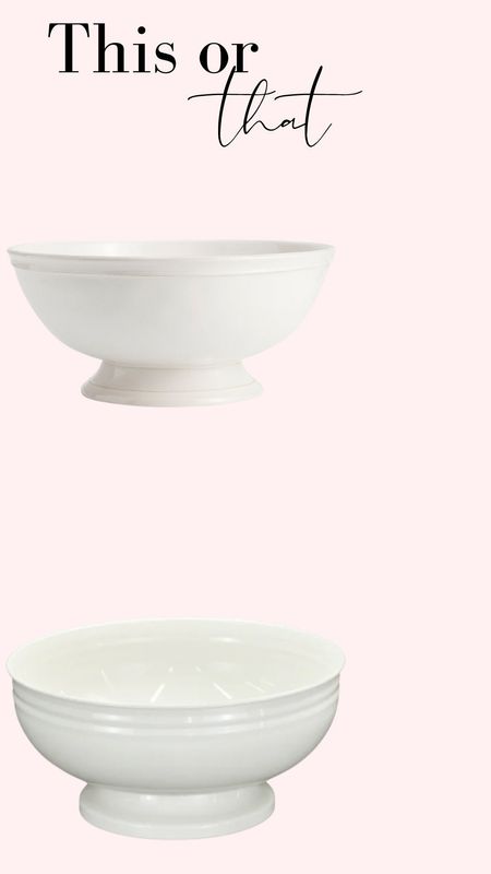 The look for less-footed white serving bowl 

#LTKHome #LTKFindsUnder50 #LTKStyleTip