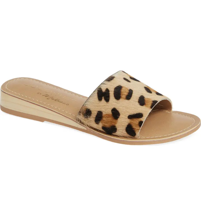 Tiki Genuine Calf Hair Slide Sandal | Nordstrom
