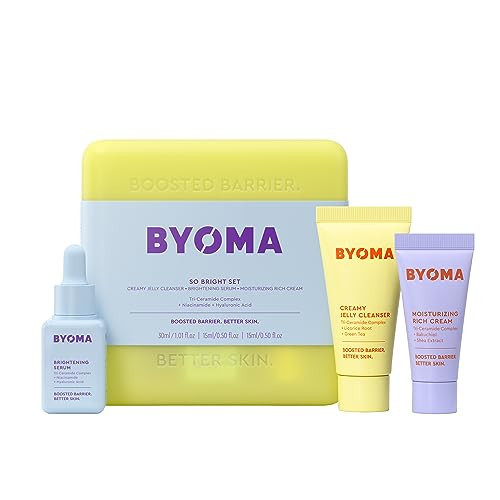 BYOMA Brightening Starter Kit - Mini Cleanser 30ml, Rich Cream 15ml, Brightening Serum 15ml | Amazon (UK)