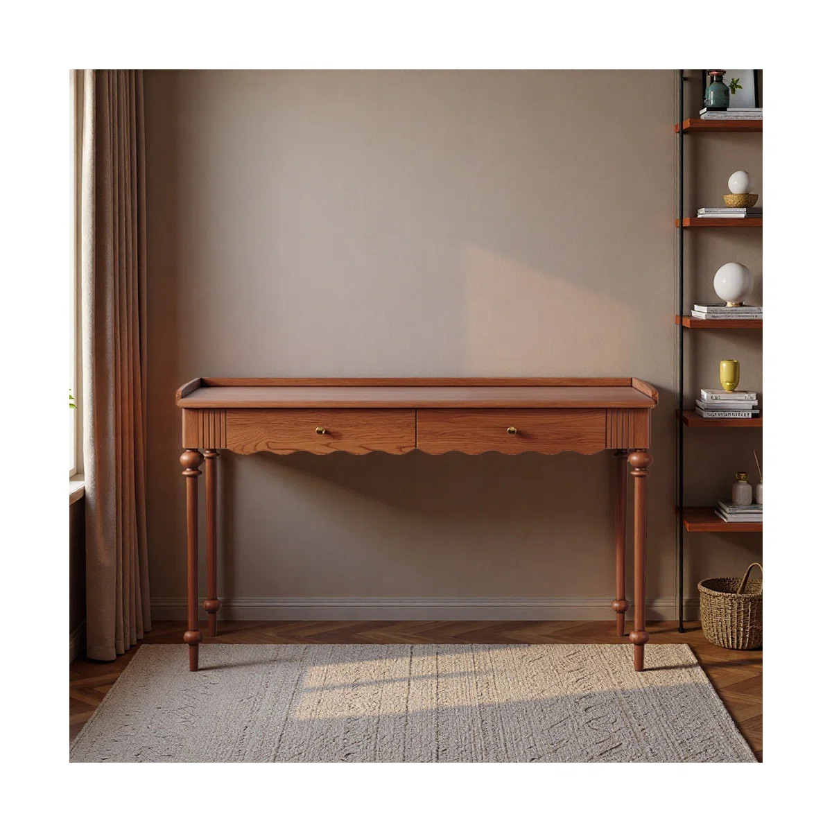 Exquisite Vintage Boxwood Solid Wood Writing desk | Wayfair North America