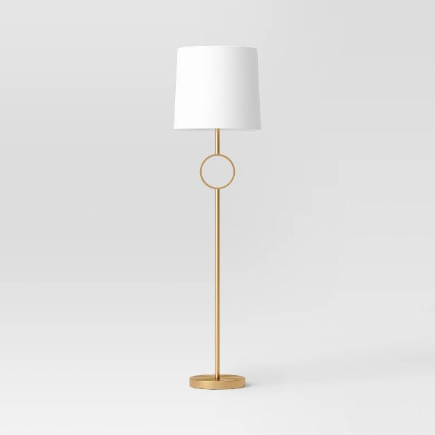 Metal Ring Floor Lamp Brass (Includes LED Light Bulb) - Threshold™ | Target