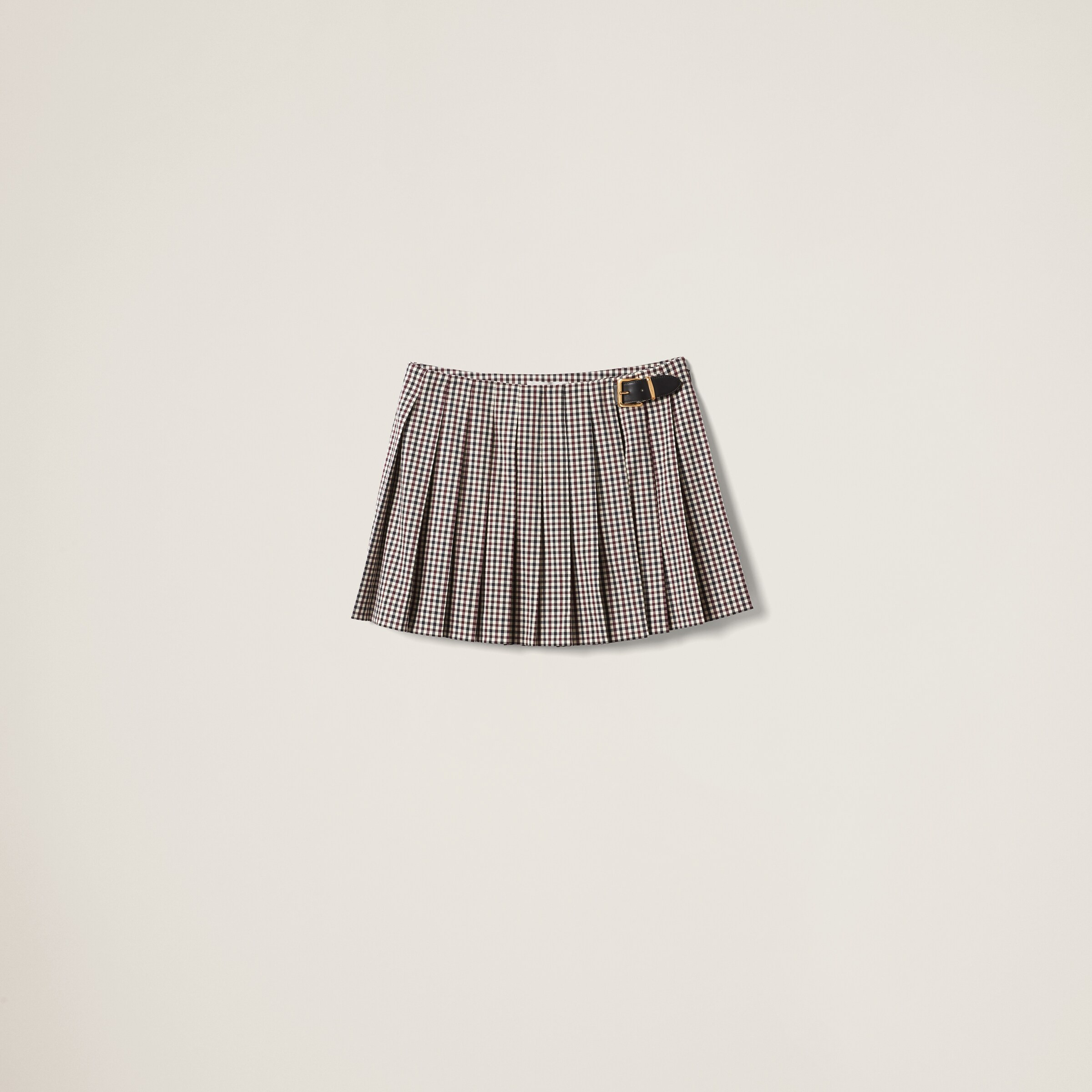 Gingham check skirt | Miu Miu US