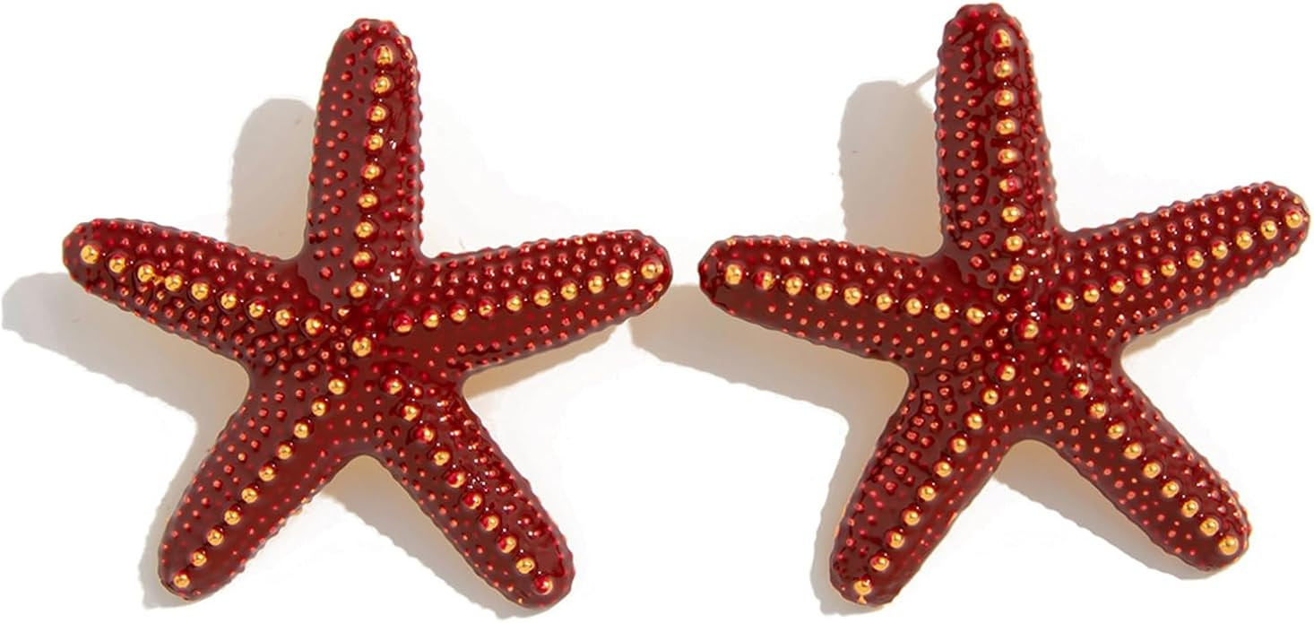Gold Starfish Drop Dangle Earrings - Sea Star Dangle Earrings for Women - Summer Theme Beach Chic... | Amazon (US)