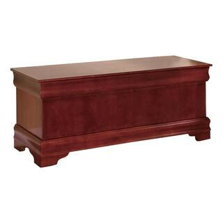 Modern Brown Wooden Cedar Chest (47 in. L x 17 in. W x 20 in. H) | The Home Depot