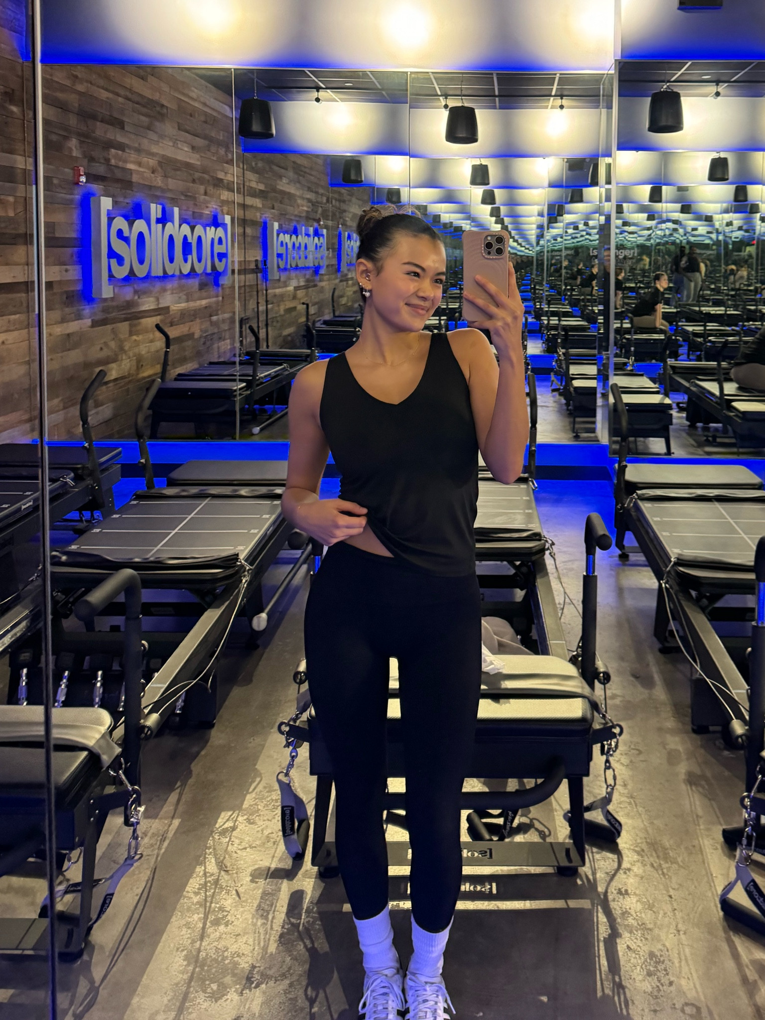 Pilates ootd 🫶 built in bra in the tank makes it so convenient to throw on!! top & bottoms are both size S 

#LTKfindsunder50 #LTKActive