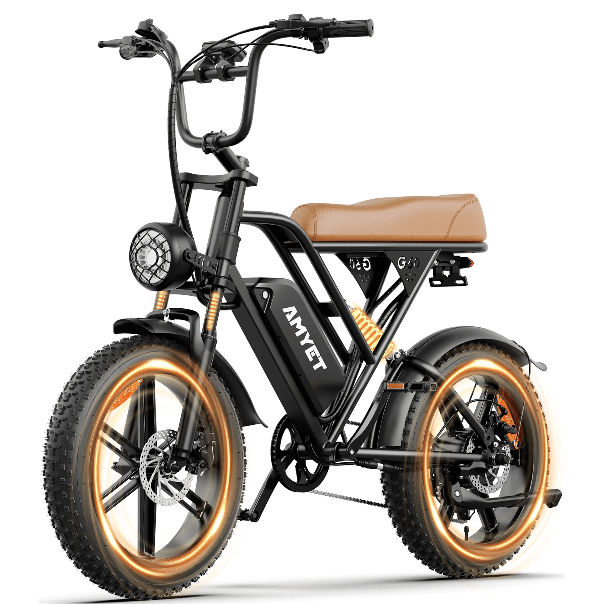 AMYET G60 Peak 1500W Electric Bike, 20" Fat Tire E-Mountain Bikes, 48V 20Ah 32MPH Ebike for Adult... | Walmart (US)