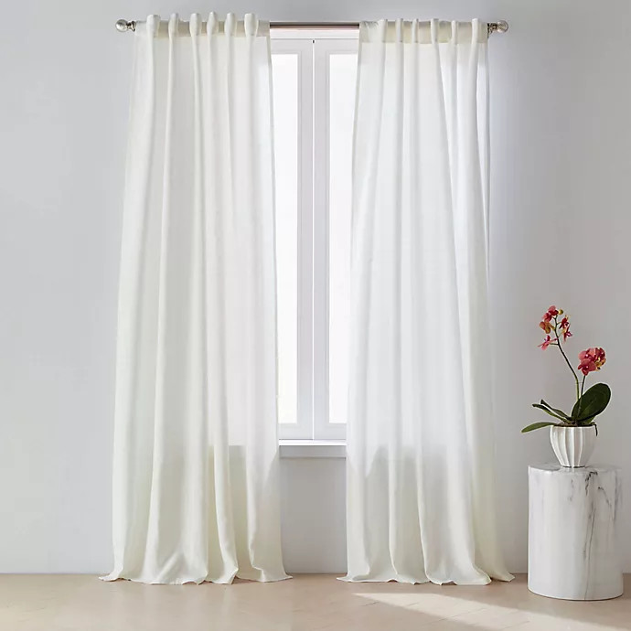 O&O by Olivia & Oliver™ 100% Belgian Linen Rod Pocket/Back Tab Curtain Panel | Bed Bath & Beyond