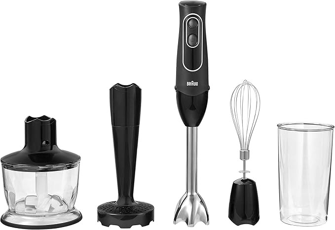 Braun 4-in-1 Immersion Hand Blender, Powerful 350W Stainless Steel Stick Blender, Multi-Speed + 2... | Amazon (US)